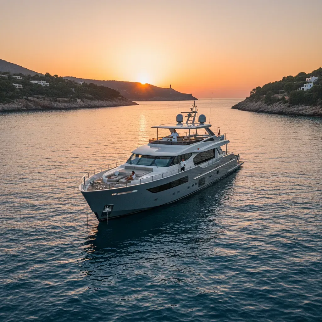 Yacht management overview in a Mediterranean bay
