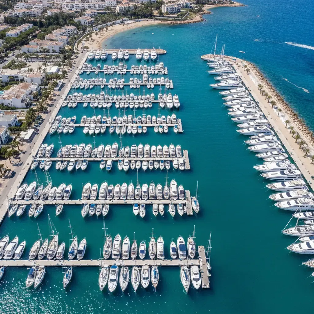 Yacht marina berth costs from above